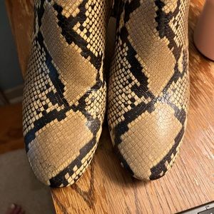 Tory Burch snake print boots